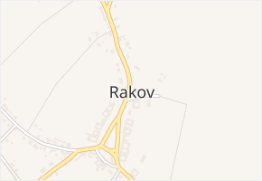 Rakov v obci Rakov - mapa části obce