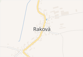 Raková v obci Raková - mapa části obce
