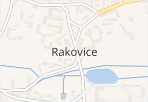 Rakovice v obci Rakovice - mapa části obce