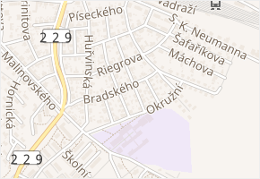 Boženy Němcové v obci Rakovník - mapa ulice