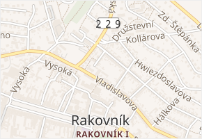Chládkova v obci Rakovník - mapa ulice