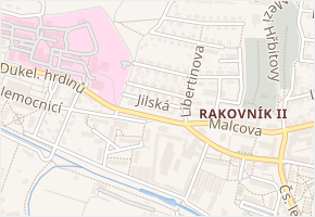 Jilská v obci Rakovník - mapa ulice