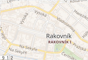 Kamenná v obci Rakovník - mapa ulice