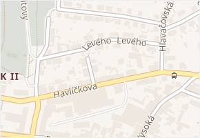 Levého v obci Rakovník - mapa ulice