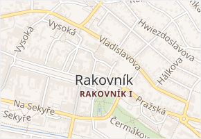 Martinovského v obci Rakovník - mapa ulice