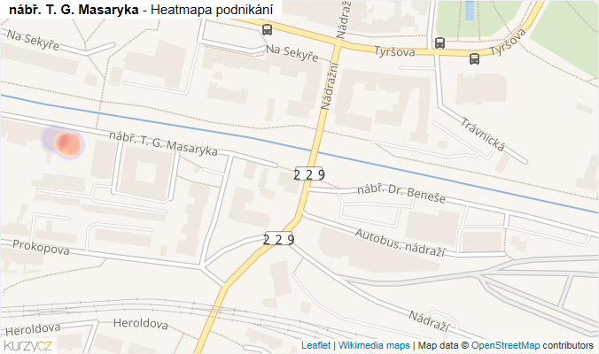 Mapa nábř. T. G. Masaryka - Firmy v ulici.