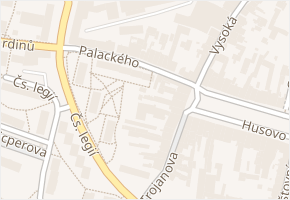 Palackého v obci Rakovník - mapa ulice