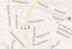 Píseckého v obci Rakovník - mapa ulice