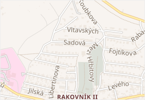 Sadová v obci Rakovník - mapa ulice
