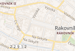 U Bartoňského rybníka v obci Rakovník - mapa ulice