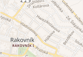 Václavská v obci Rakovník - mapa ulice