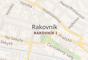 Žižkovo nám. v obci Rakovník - mapa ulice