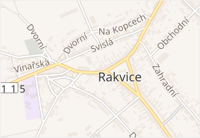 Náměstí v obci Rakvice - mapa ulice