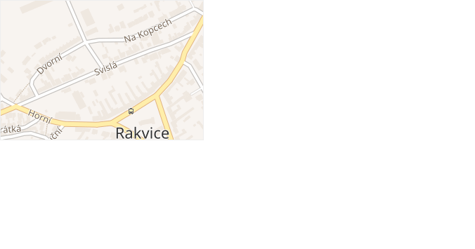 Svislá v obci Rakvice - mapa ulice