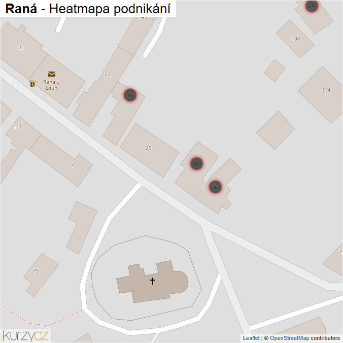 Mapa Raná - Firmy v obci.