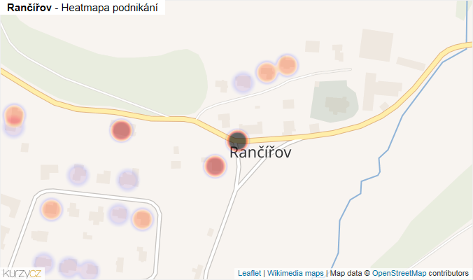 Mapa Rančířov - Firmy v části obce.