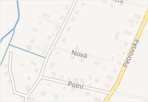 Nová v obci Rapotín - mapa ulice