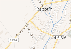 Osvobození v obci Rapotín - mapa ulice