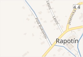 Pod Bukovou v obci Rapotín - mapa ulice