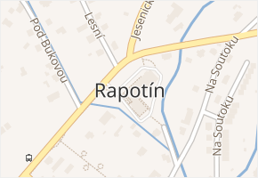 Rapotín v obci Rapotín - mapa části obce