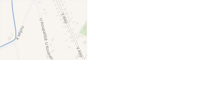 U Koupaliště v obci Rapotín - mapa ulice