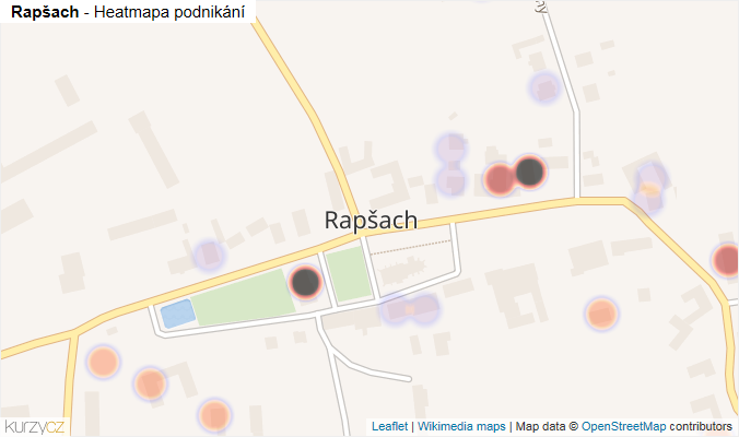 Mapa Rapšach - Firmy v části obce.