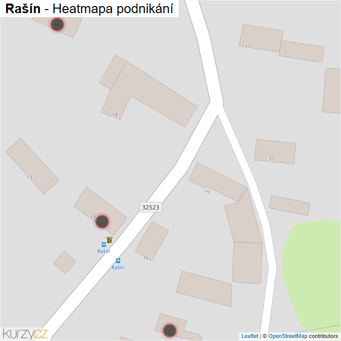 Mapa Rašín - Firmy v obci.