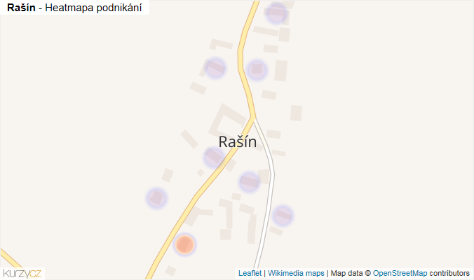 Mapa Rašín - Firmy v části obce.