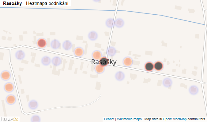 Mapa Rasošky - Firmy v části obce.