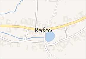Rašov v obci Rašov - mapa části obce