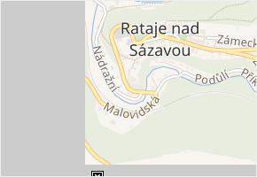 Malovidská v obci Rataje nad Sázavou - mapa ulice