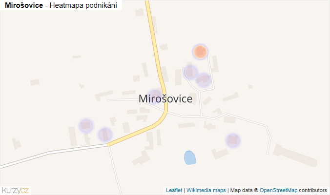 Mapa Mirošovice - Firmy v části obce.