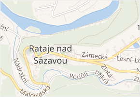 Nad Struhou v obci Rataje nad Sázavou - mapa ulice