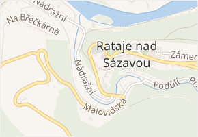Pod Bránou v obci Rataje nad Sázavou - mapa ulice
