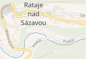 Pod Zvonicí v obci Rataje nad Sázavou - mapa ulice
