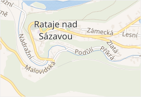 Podůlí v obci Rataje nad Sázavou - mapa ulice