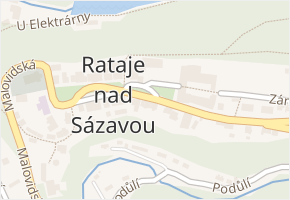 Rataje nad Sázavou v obci Rataje nad Sázavou - mapa části obce