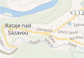 Zámecká v obci Rataje nad Sázavou - mapa ulice