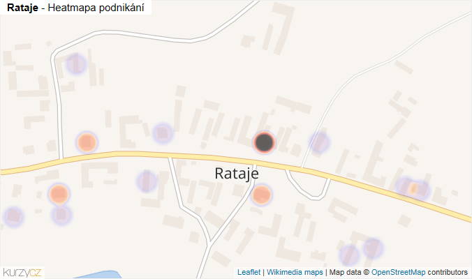 Mapa Rataje - Firmy v části obce.