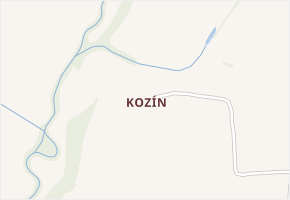 Kozín v obci Rataje - mapa části obce