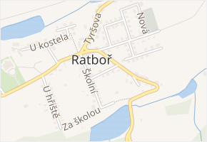 Boženy Němcové v obci Ratboř - mapa ulice