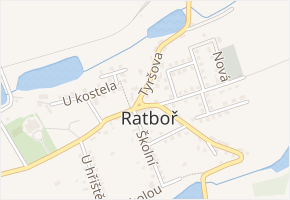 Ratboř v obci Ratboř - mapa části obce