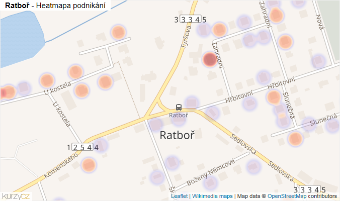 Mapa Ratboř - Firmy v části obce.