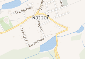 Školní v obci Ratboř - mapa ulice