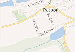 U hřiště v obci Ratboř - mapa ulice