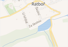 Za školou v obci Ratboř - mapa ulice