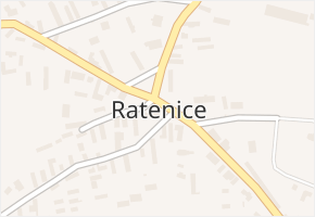 Ratenice v obci Ratenice - mapa části obce