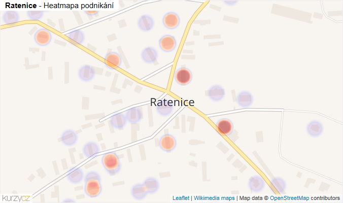 Mapa Ratenice - Firmy v části obce.