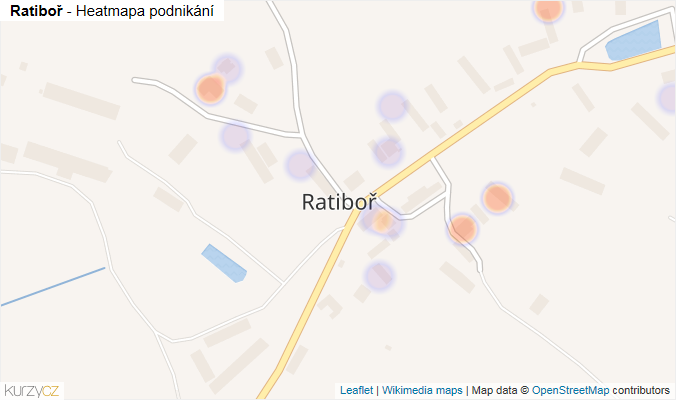 Mapa Ratiboř - Firmy v části obce.