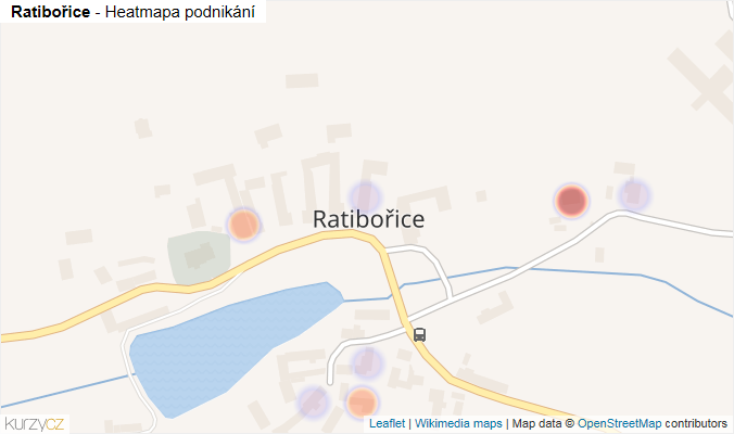 Mapa Ratibořice - Firmy v části obce.